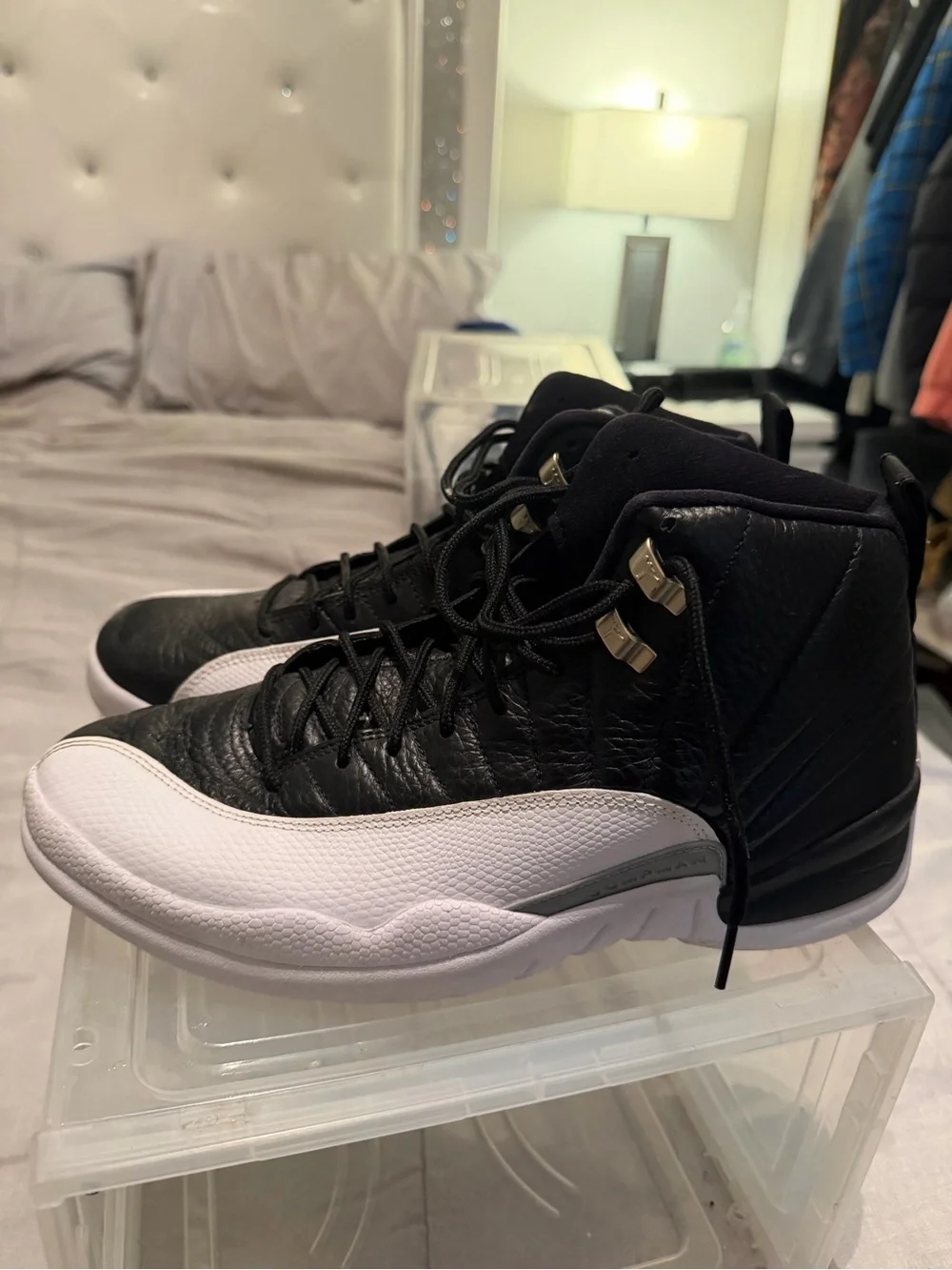 Jordan Men's Black and White High-Top Basketball Shoes